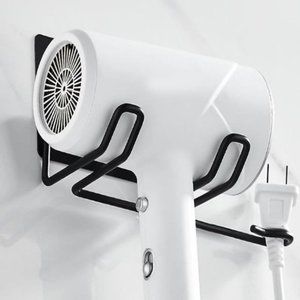 Stainless Steel Wall Mounted Hair Dryer Rack and Bathroom Hair Straightener